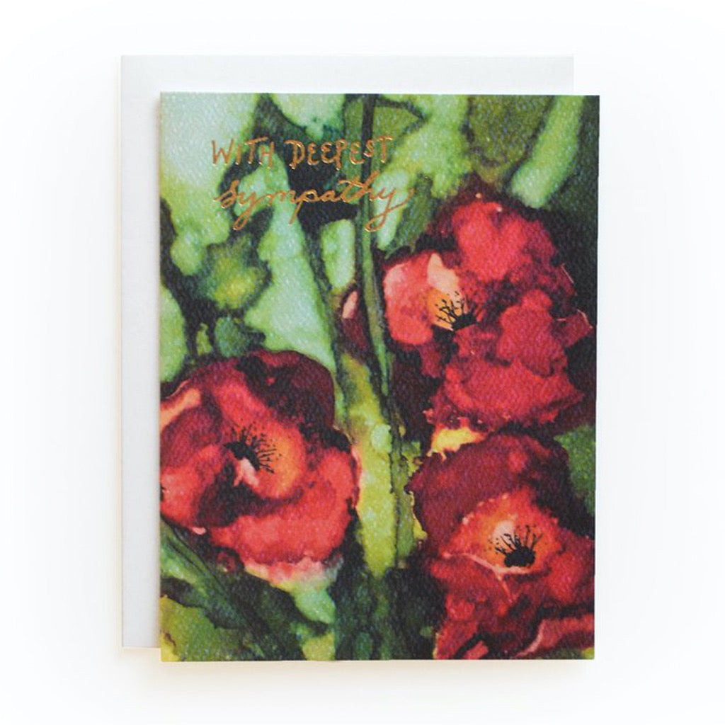 With Deepest Sympathy Flowers Card by Wild Ink Press – Outer Layer