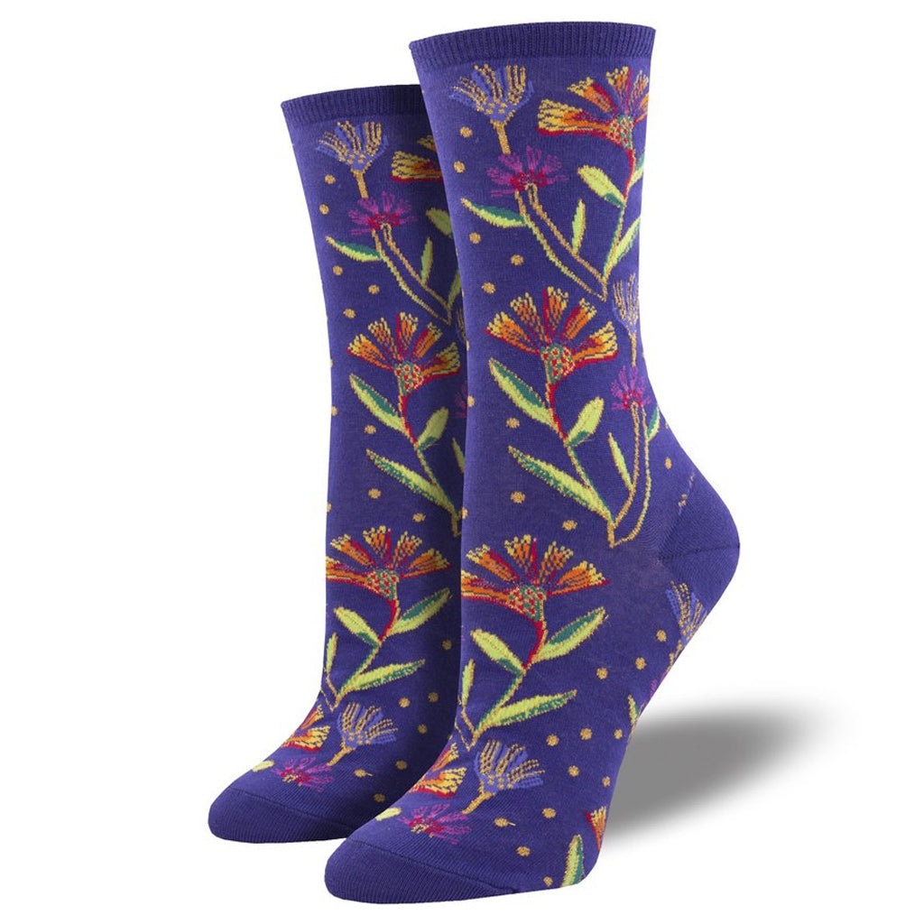 Women's Wildflower Socks Purple