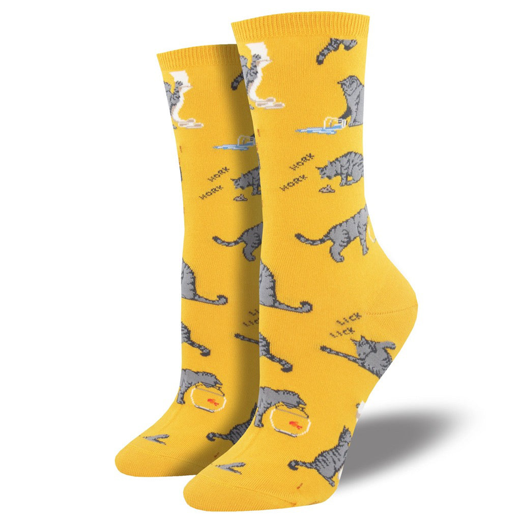 Women's Cativities Crew Socks Gold