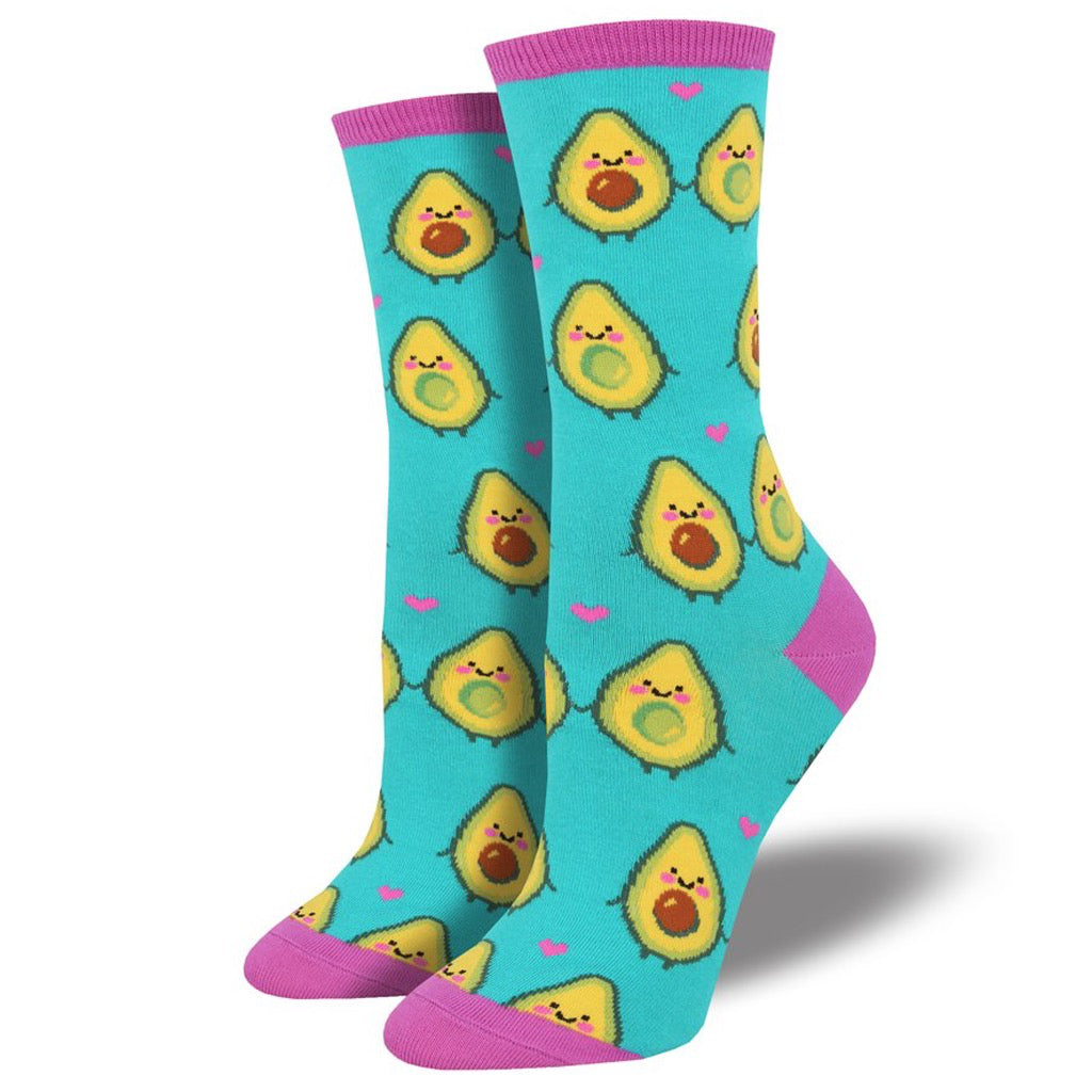 Women's Guac My World Socks Teal