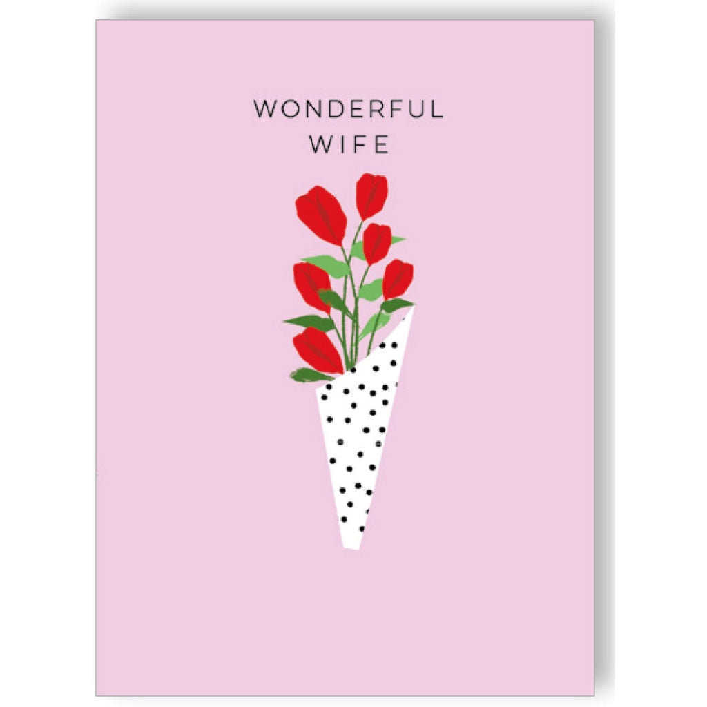 Wonderful Wife Bouquet Card