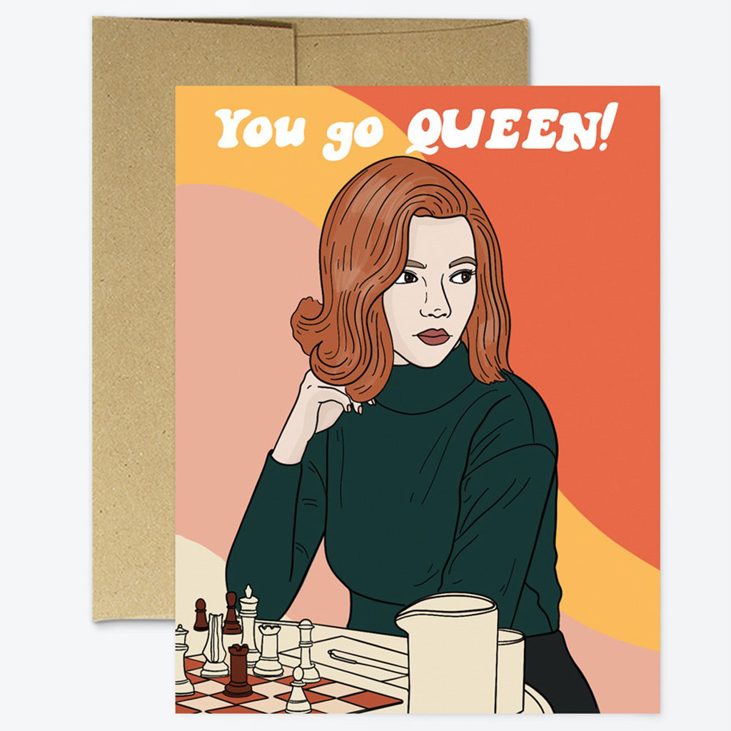 You Go Queen Chess Card
