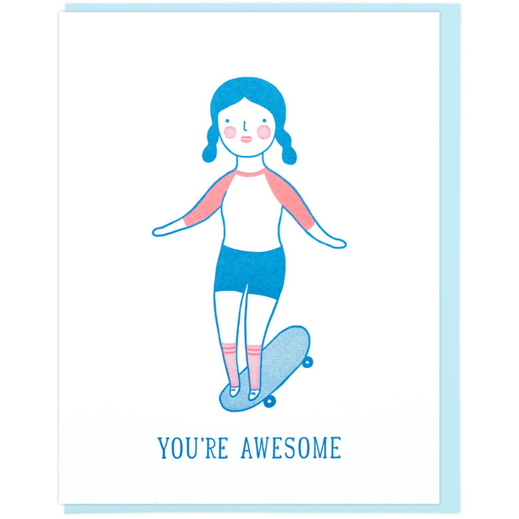 You're Awesome Skater Card