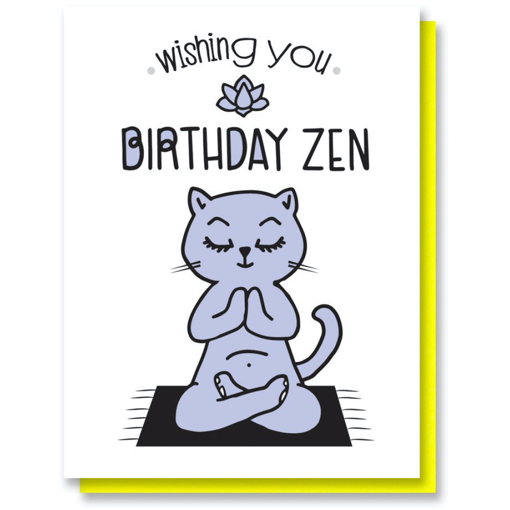 Zen Cat Birthday Card