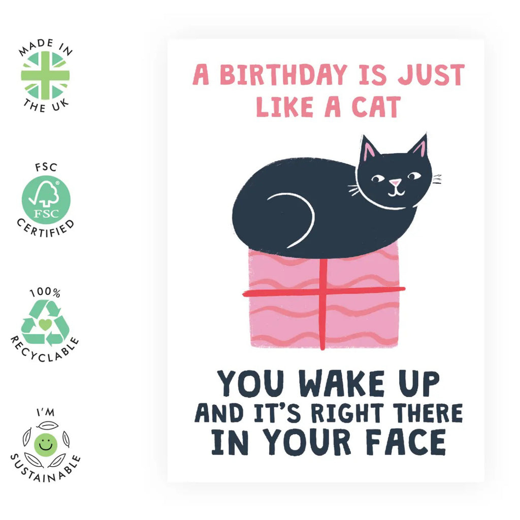 A Birthday is Just Like a Cat Card specs.