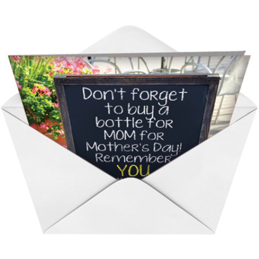 A Bottle For Mom Card envelope