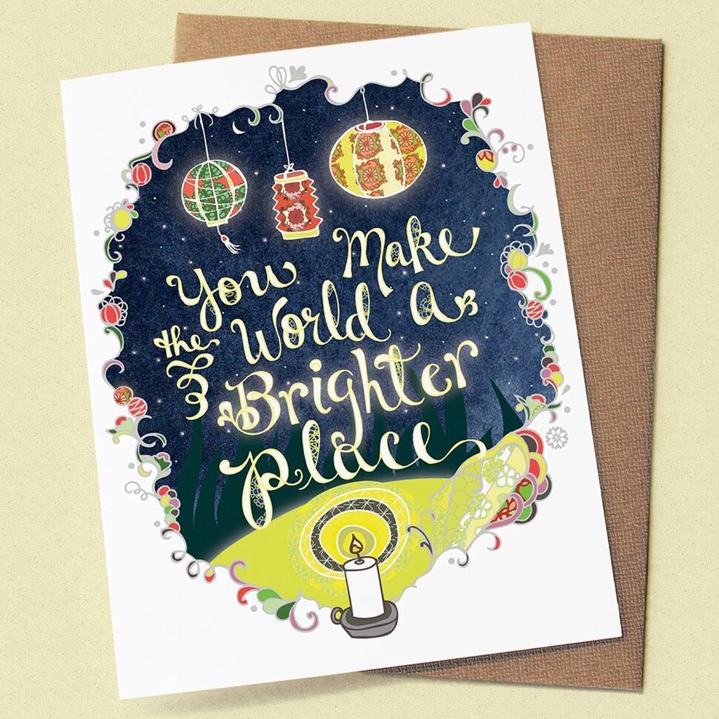 A Brighter Place Lanterns Card