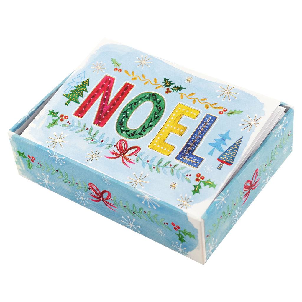 A Festive Noel Boxed Christmas Cards Box