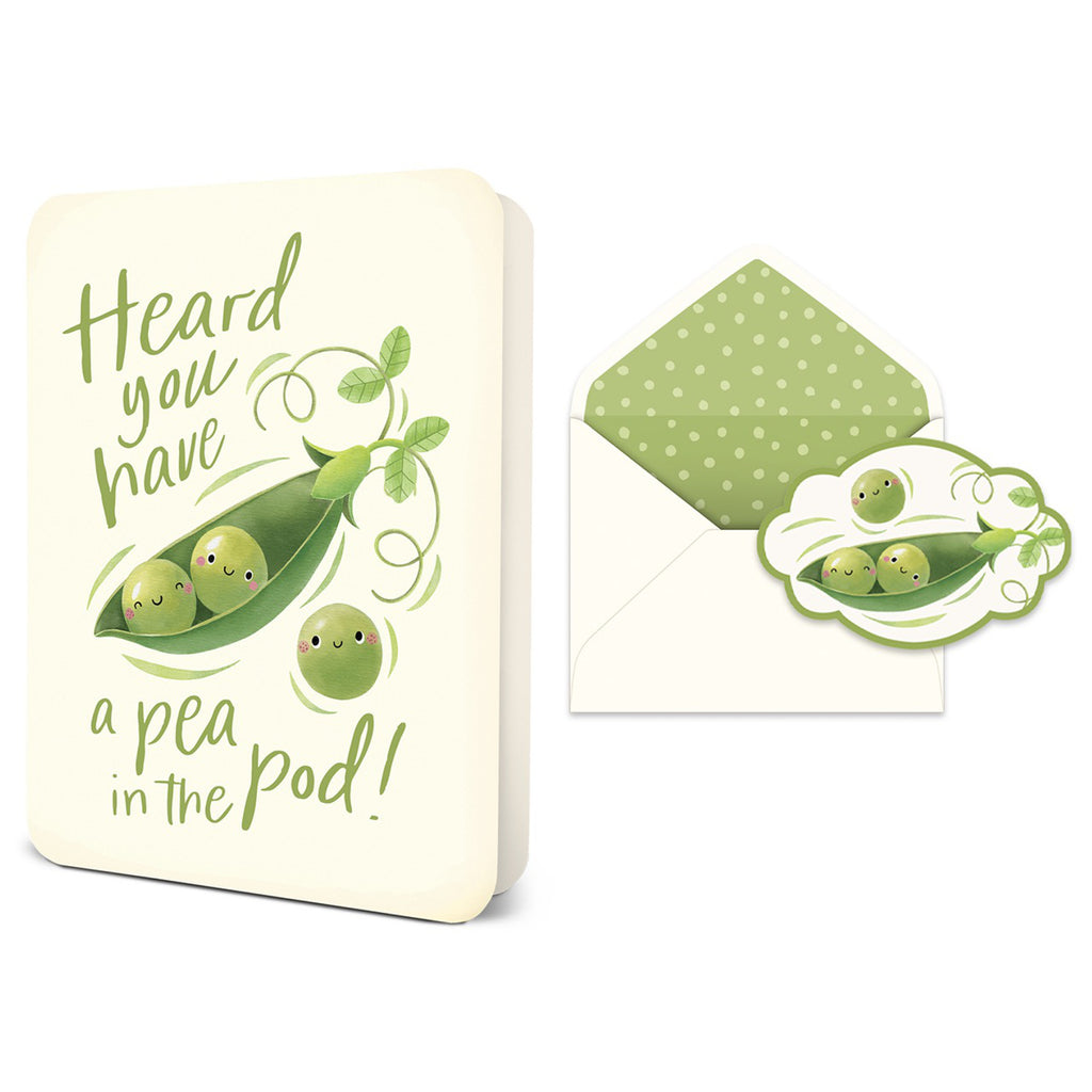 A Pea in the Pod Deluxe Greeting Card.