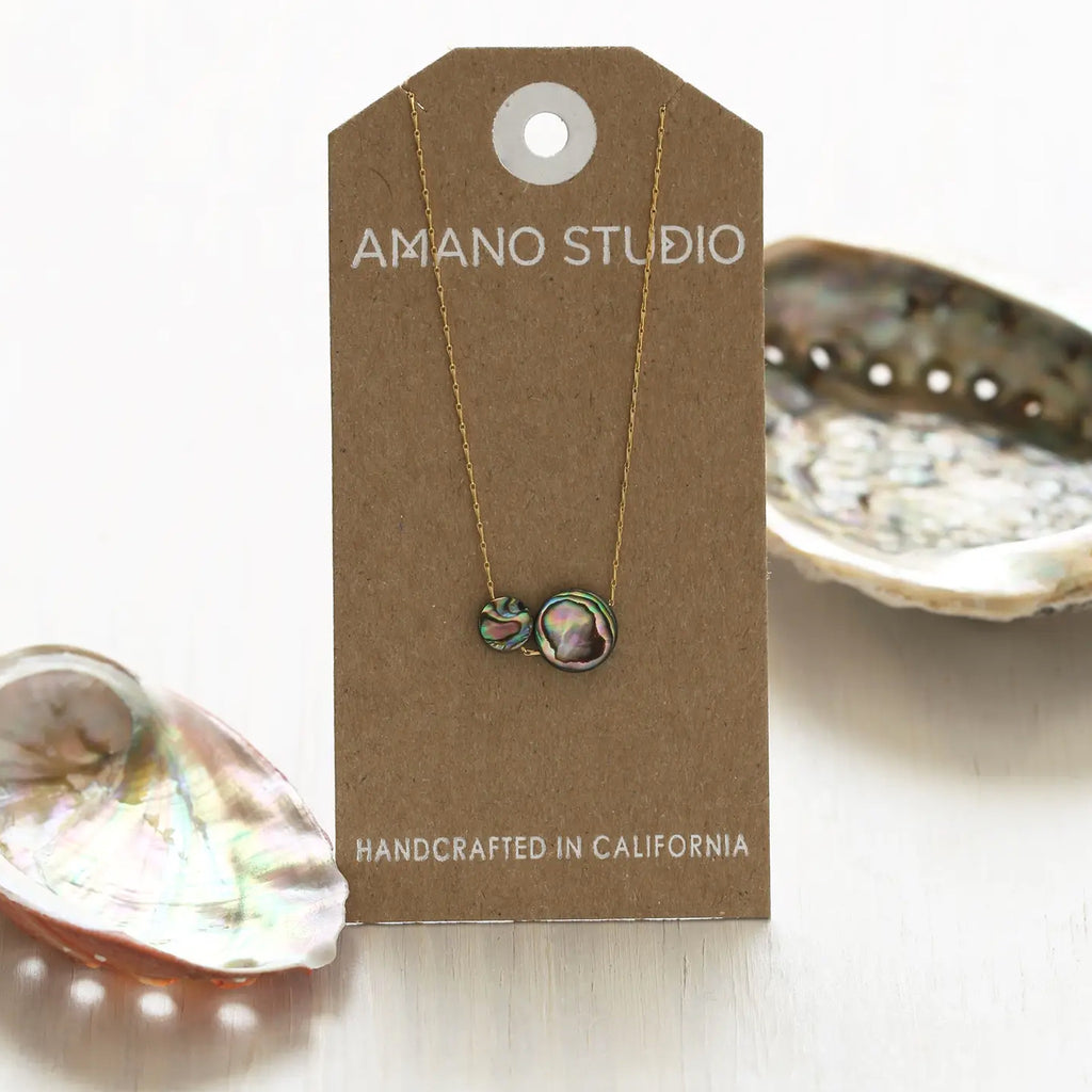 Abalone Dots Necklace packaging.