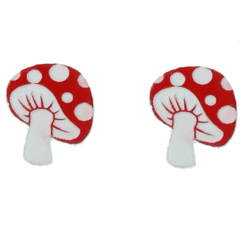 Acrylic Mushroom Earrings.