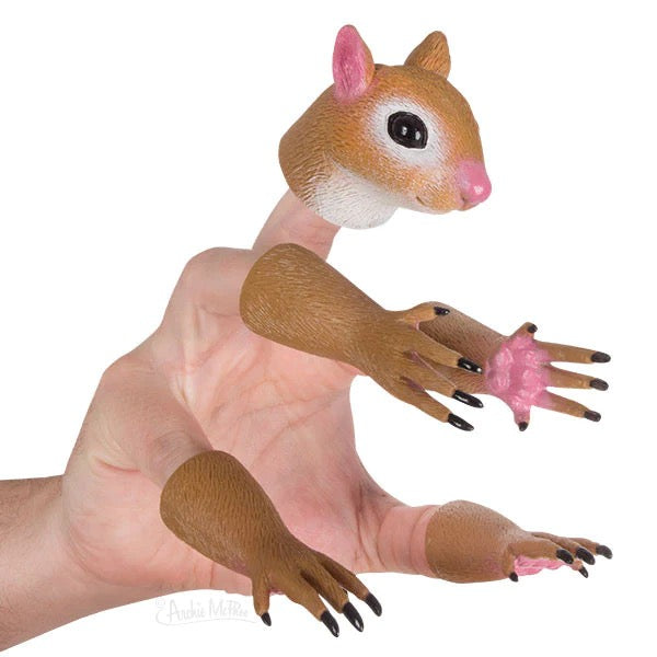 Action shot of HandiSquirrel Finger Puppets