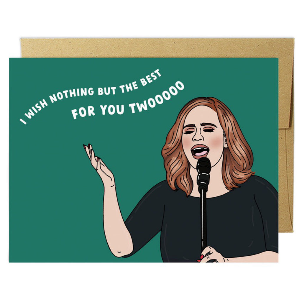 Adele The Best For You Two Wedding Card