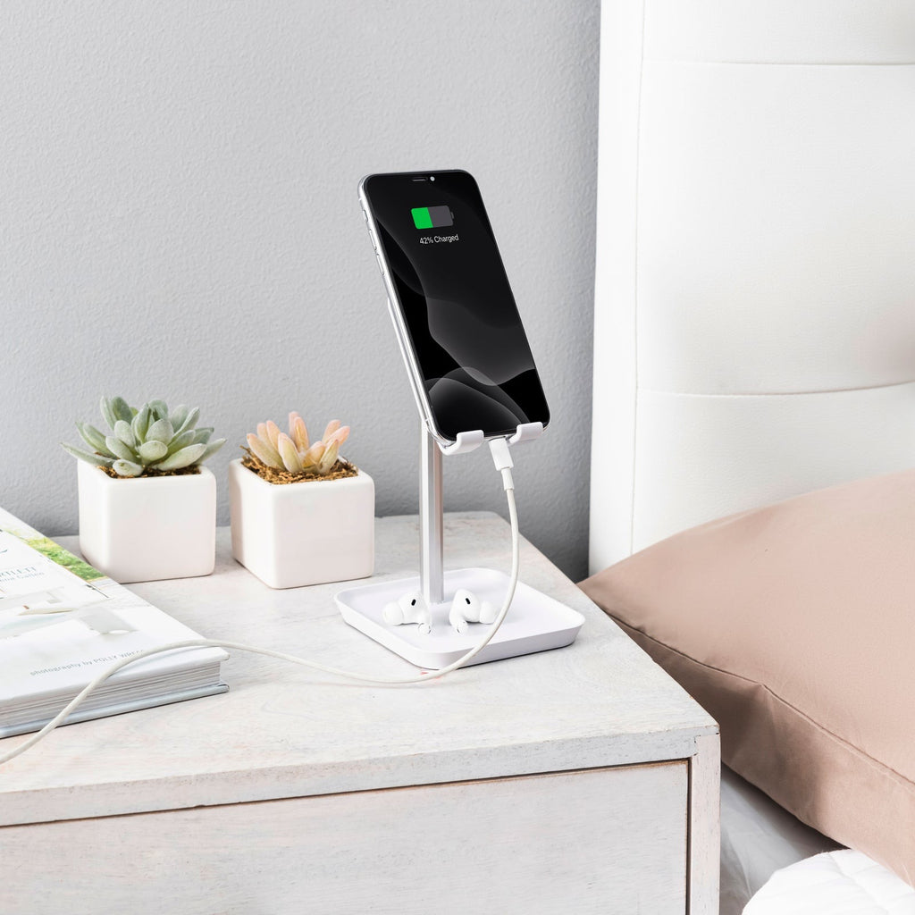 Adjustable Phone Stand White Lifestyle
