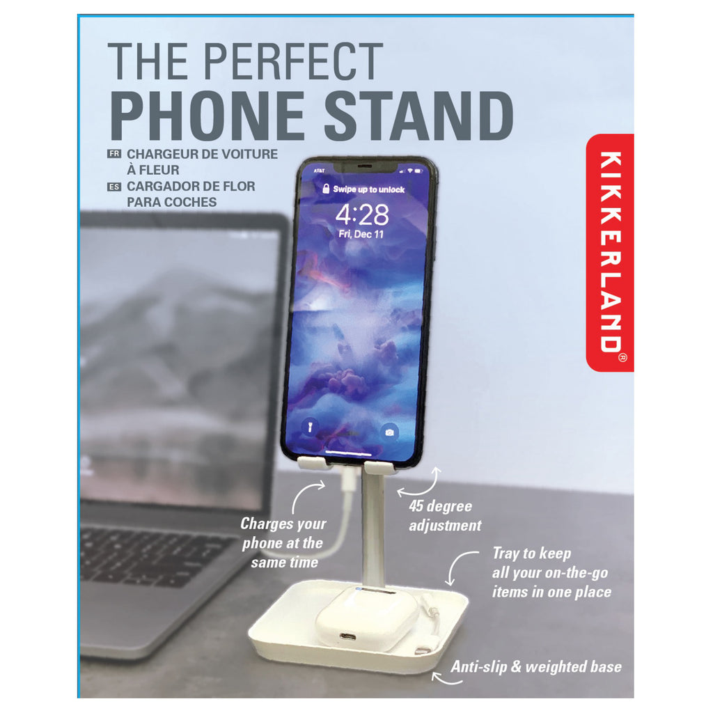 Adjustable Phone Stand White Packaging