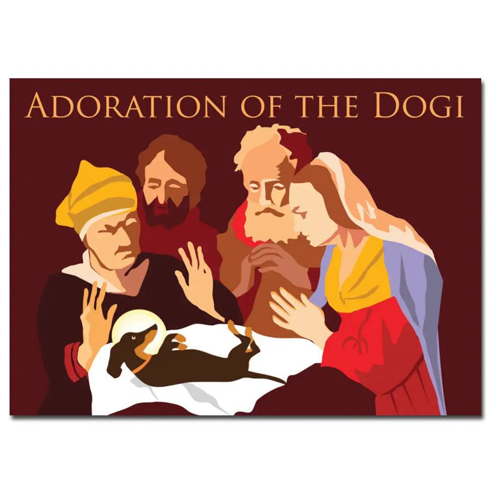 Adoration of the Dog Holiday Card.