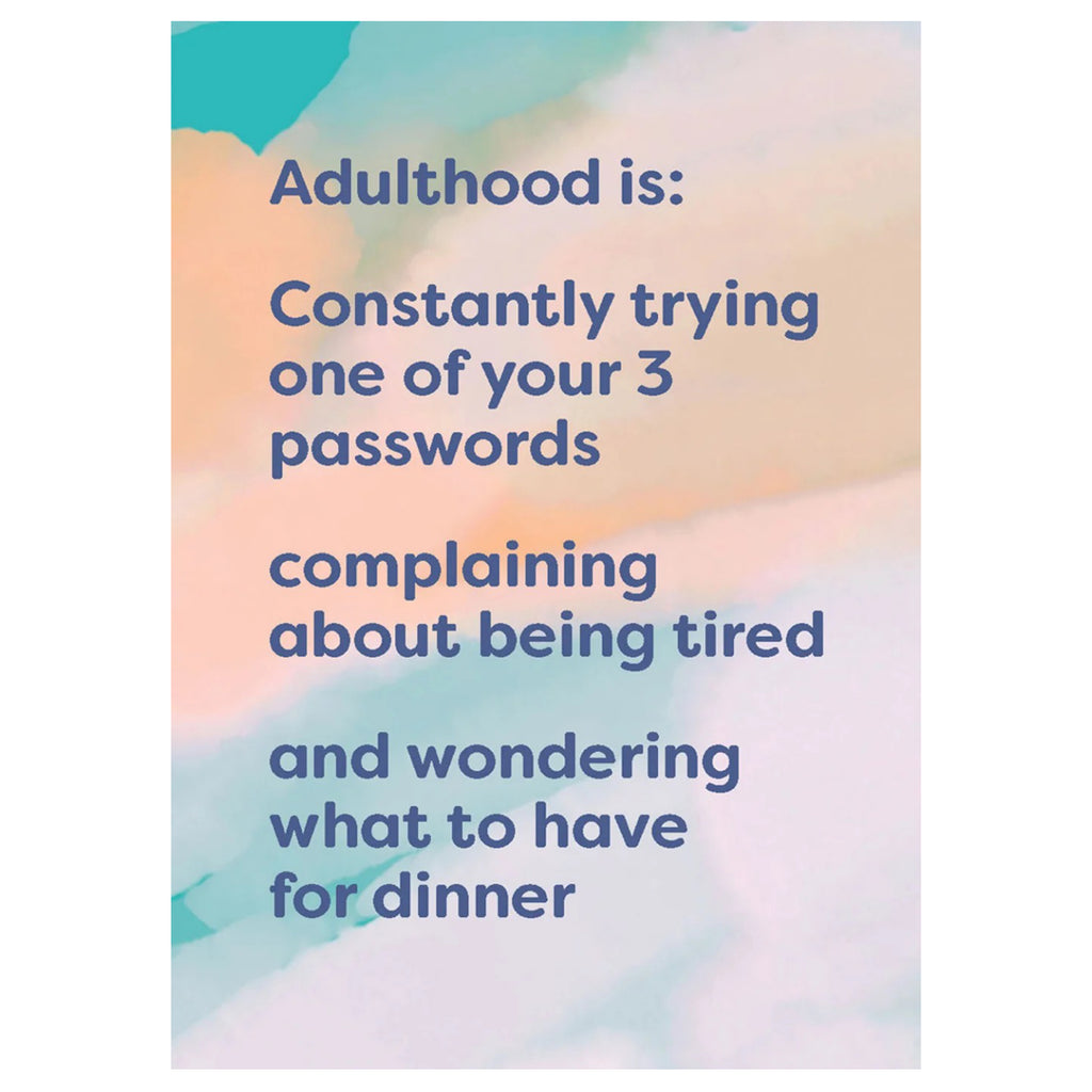 Adulthood Is Card