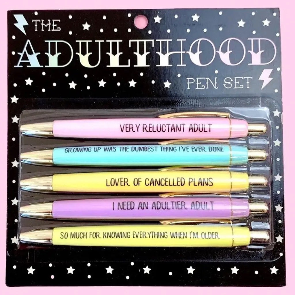 Adulthood Pens Set of 5.