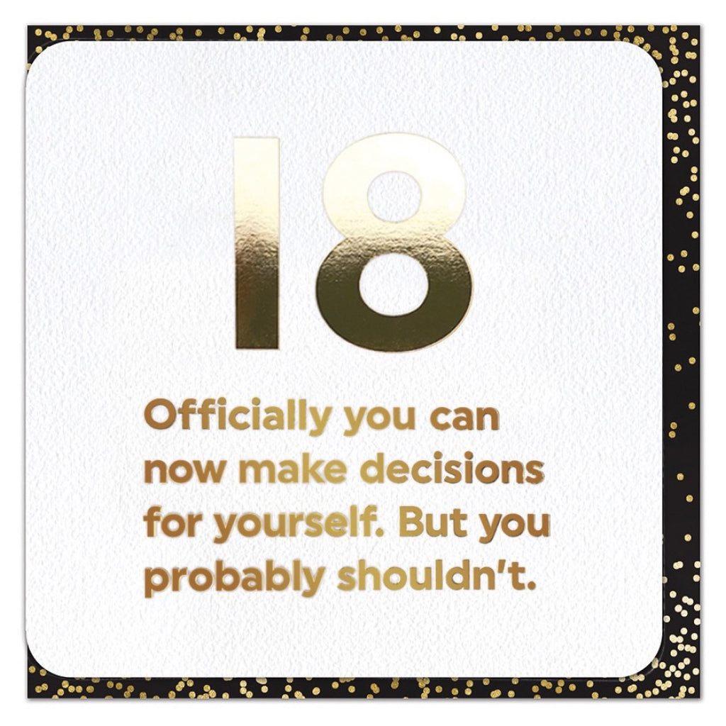 Age 18 Make Decisions Card