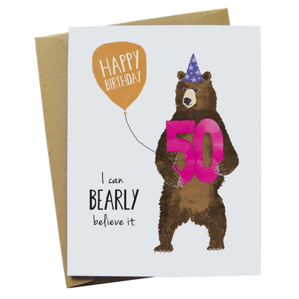 Age 50 Birthday Bear Card