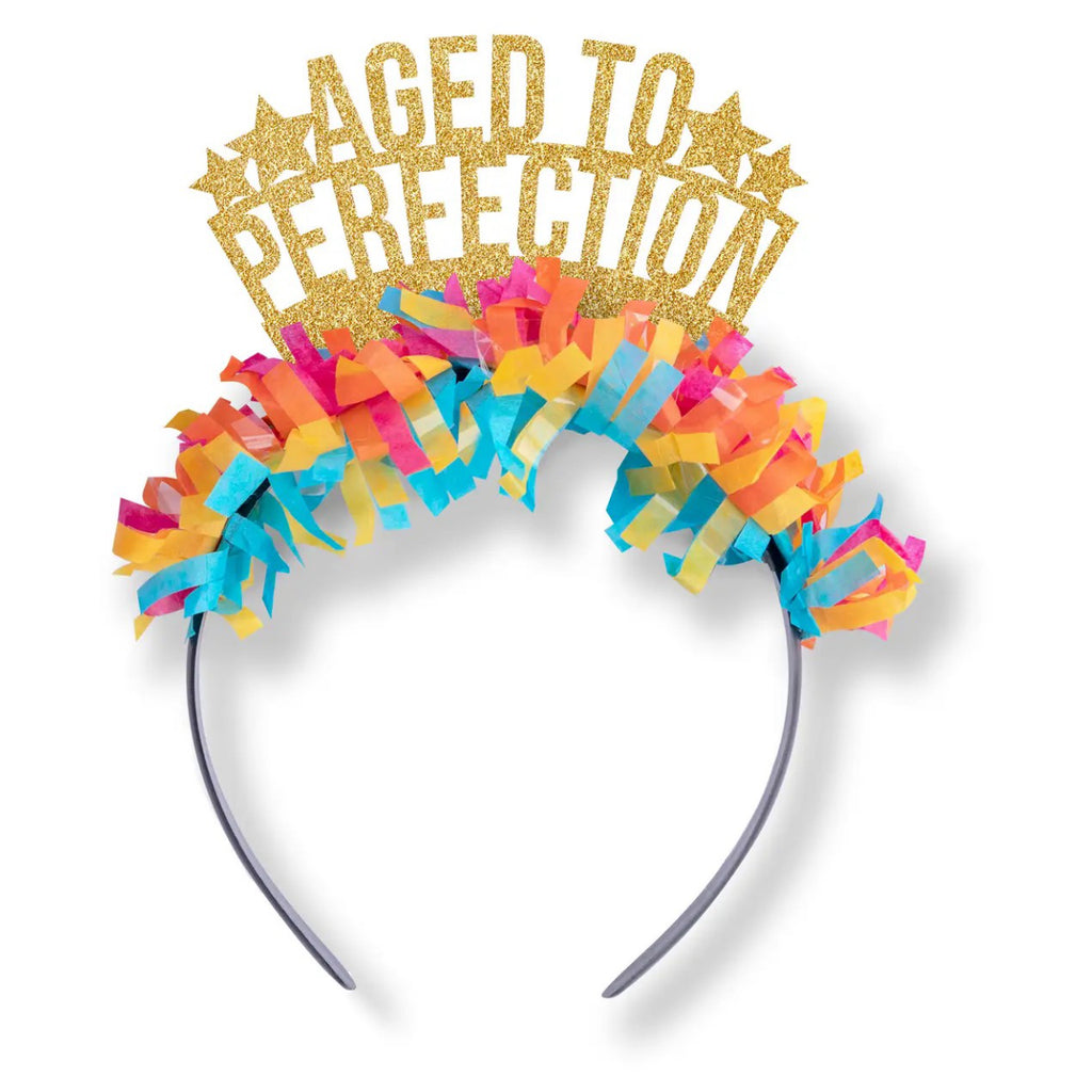 Aged to Perfection Birthday Headband Party Crown.