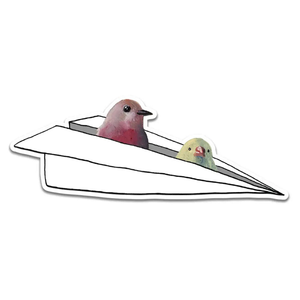 Bird In Flight Sticker Airplane Birds Sticker | The Mincing Mockingbird – Outer Layer
