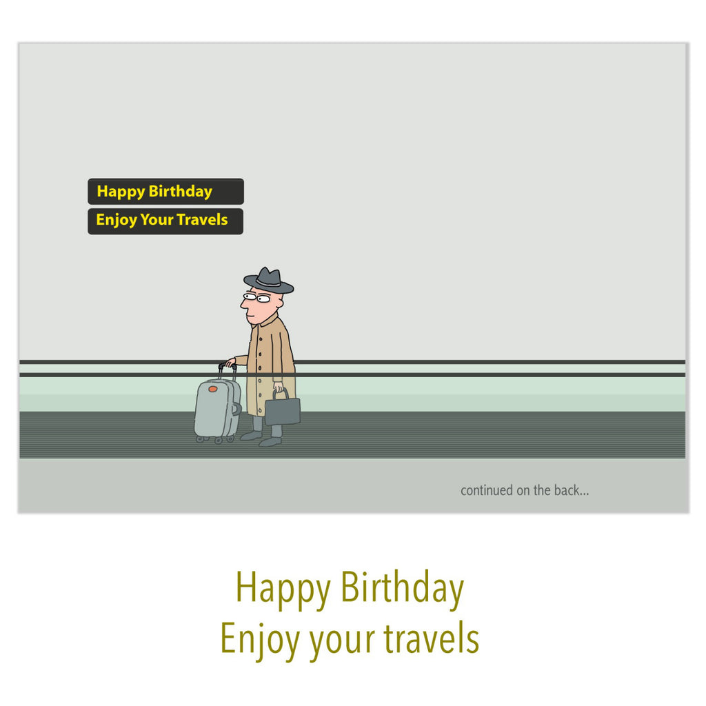 Airport Signs Birthday Card inside.
