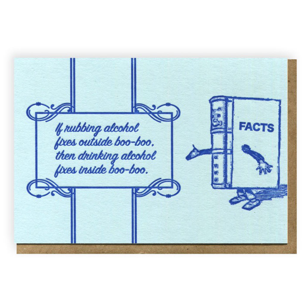 Alcohol For BooBoos Card Blue Barnhouse Outer Layer