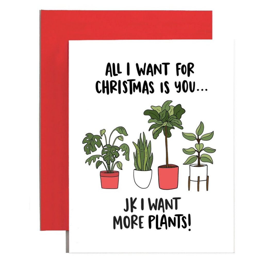 All I Want Is Plants Holiday Card