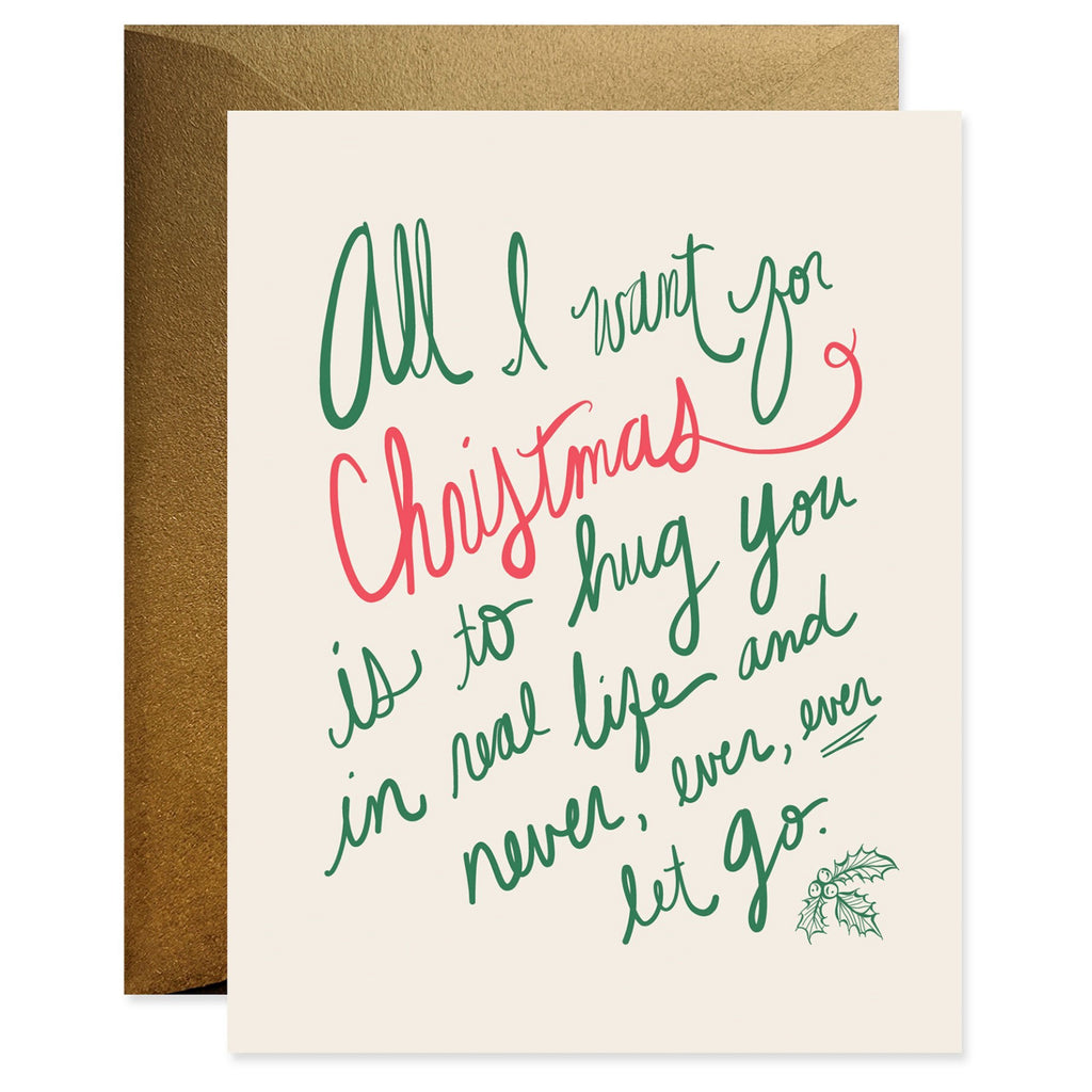 All I Want Is To Hug You Holiday Card