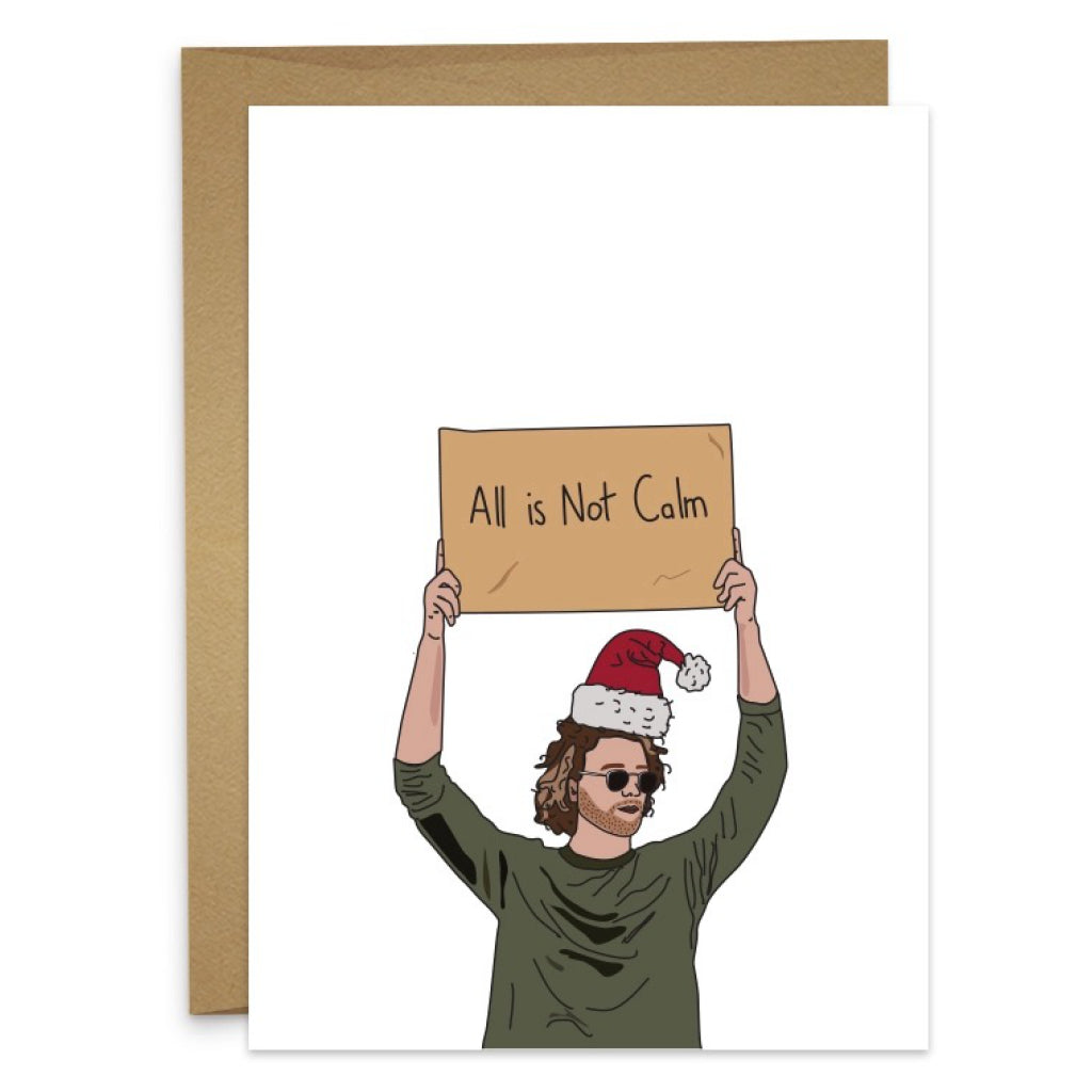 All Is Not Calm Sign Holder Holiday Card