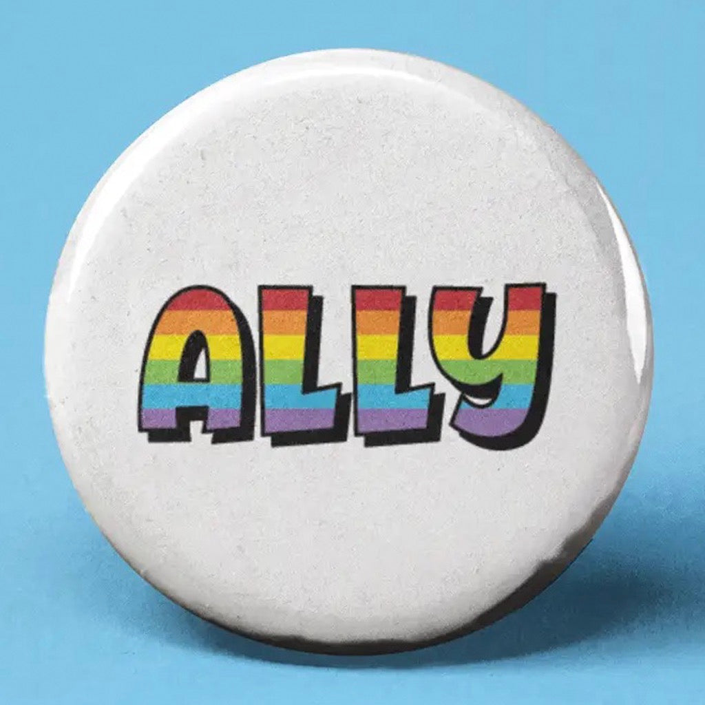 Ally Rainbow Button.