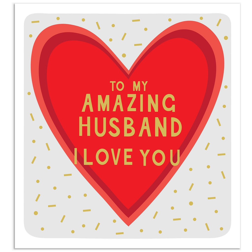 Amazing Husband I Love You Card.