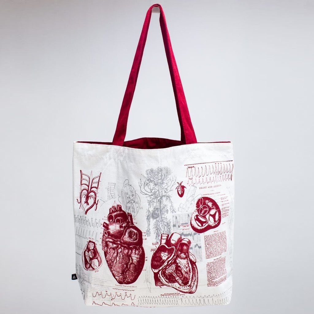 Anatomical Heart Canvas Shoulder Tote.