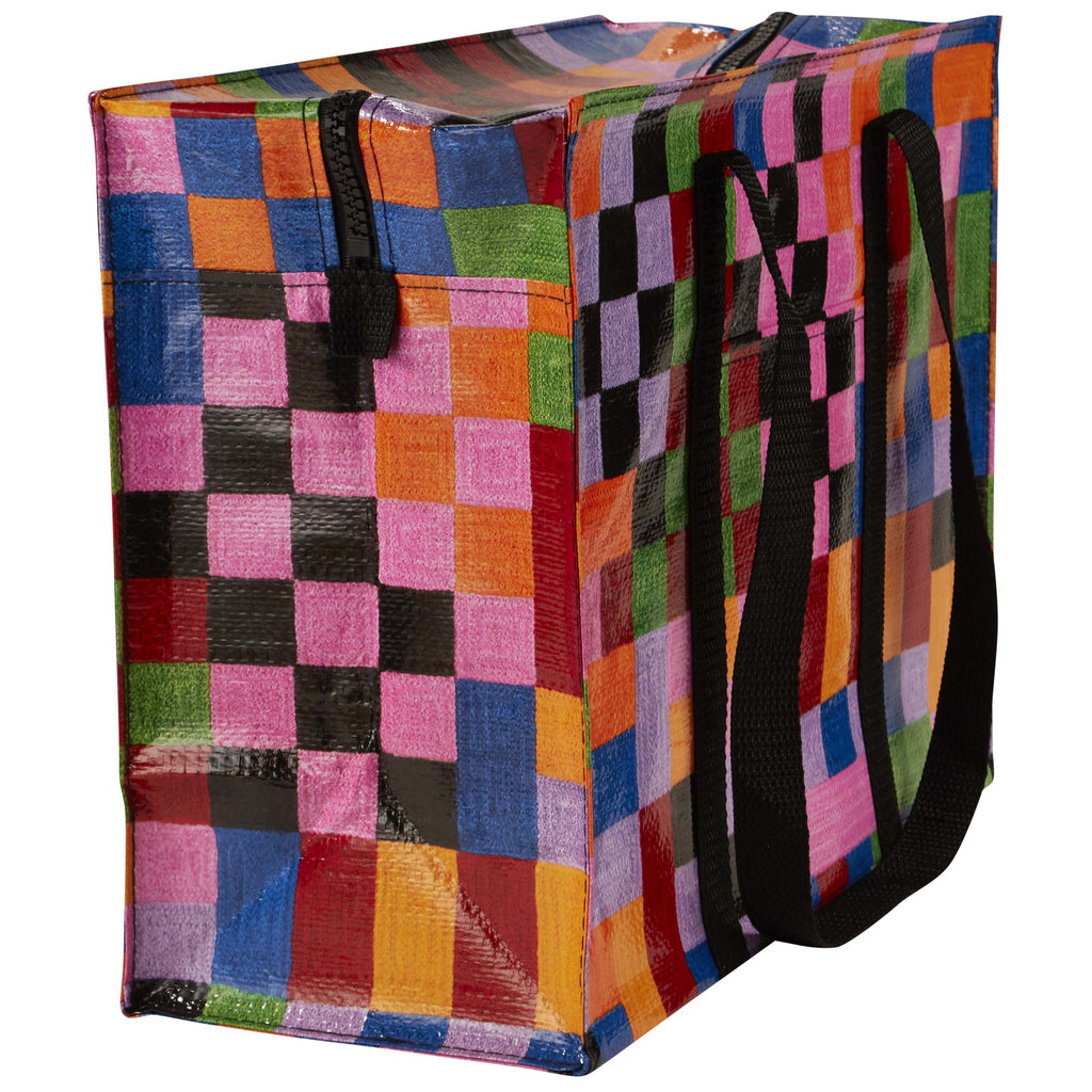 Angle view of Color Cube Shoulder Tote.