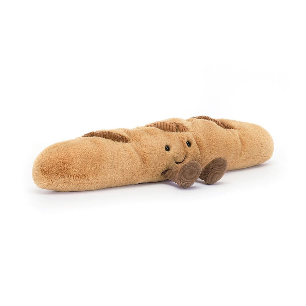 Angle view of Jellycat Amuseable Baguette.