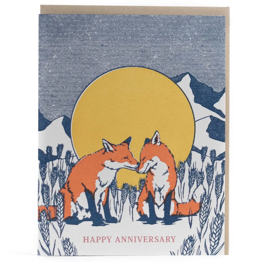 Anniversary Foxes Card.