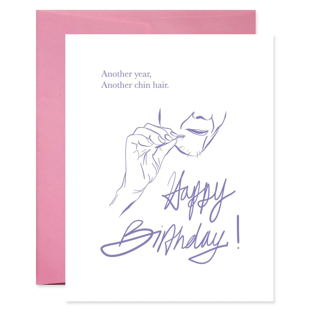 Another Chin Hair Birthday Card