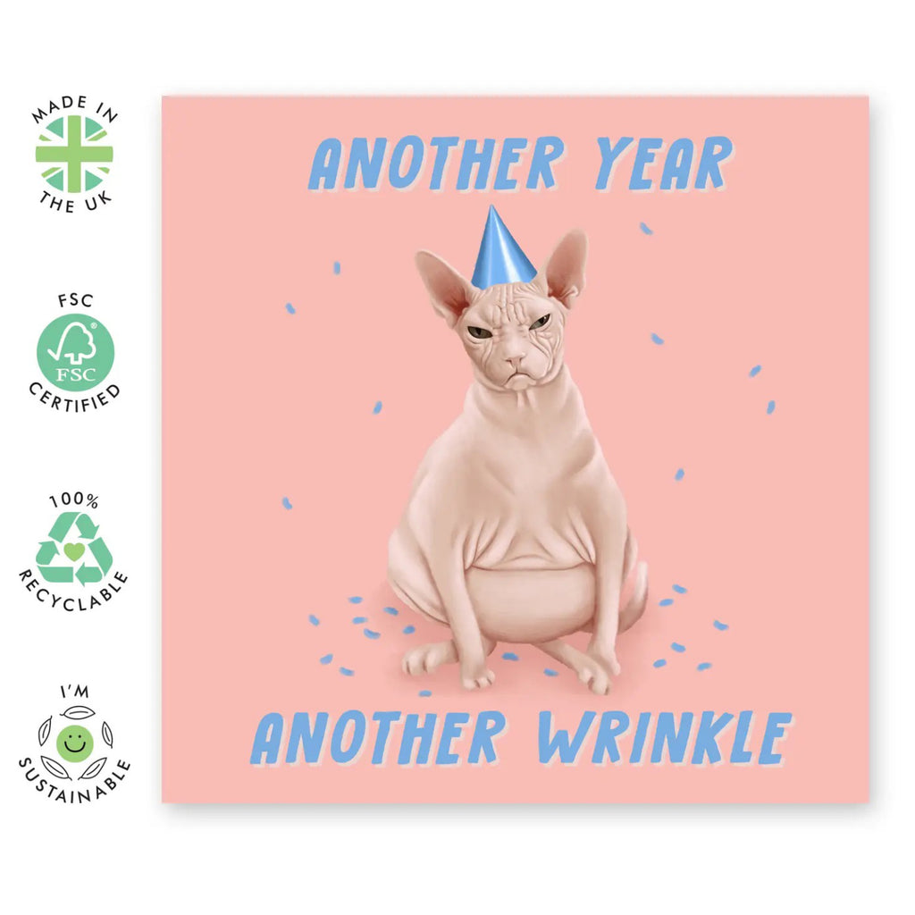 Another Year Another Wrinkle Sphynx Card specs.