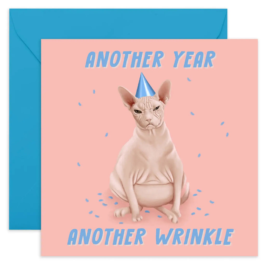 Another Year Another Wrinkle Sphynx Card.