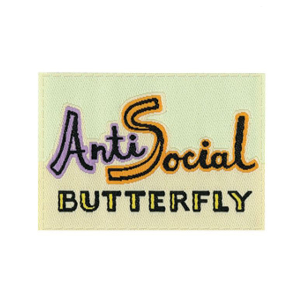 Antisocial Butterfly Tag Socks Detail