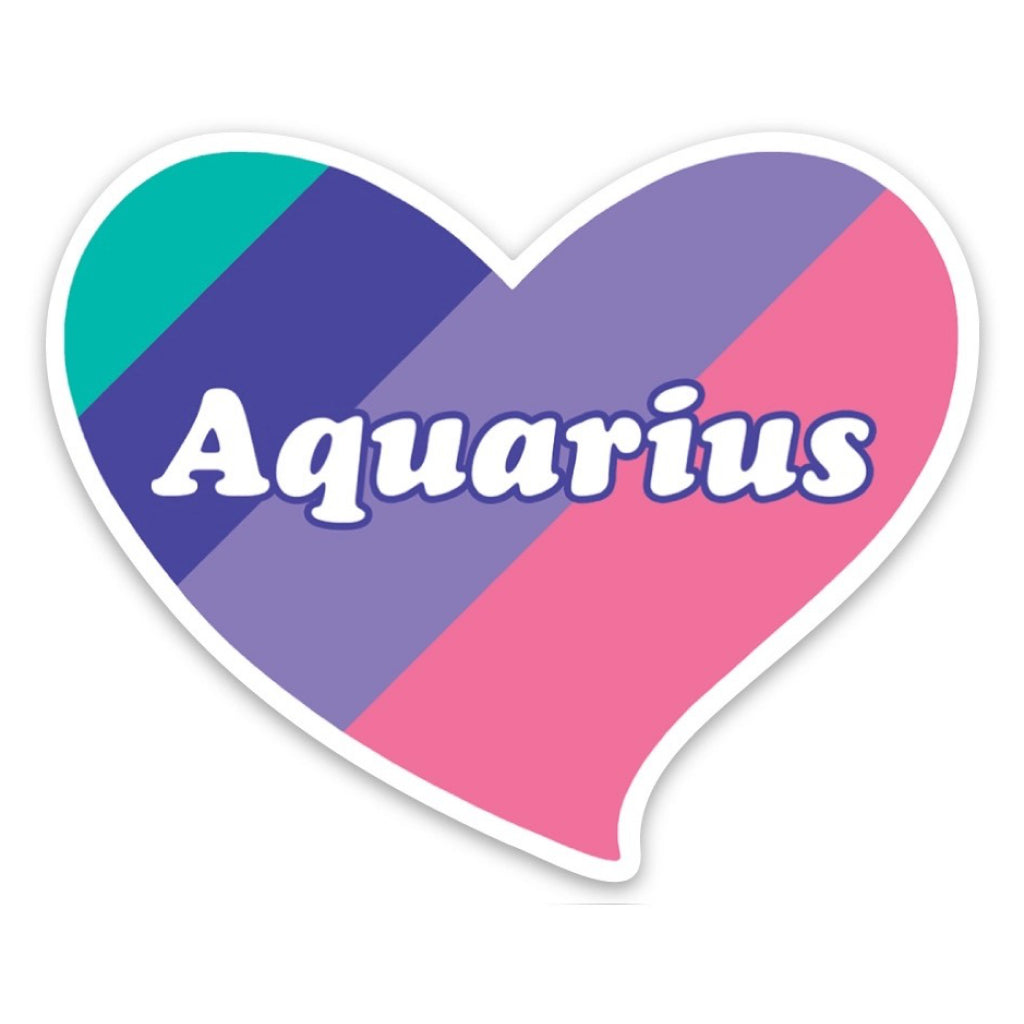 Aquarius Heart Sticker