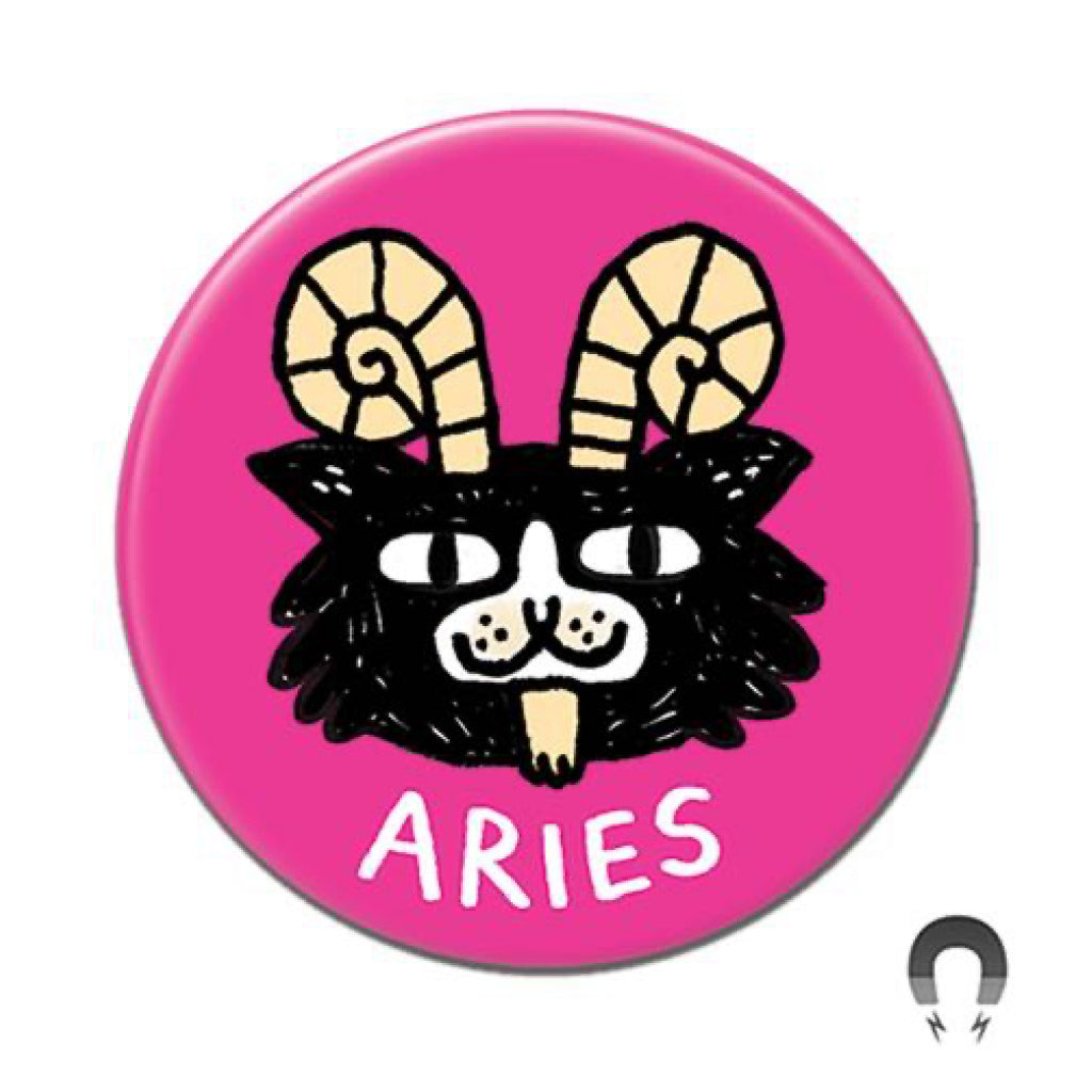 Aries Catstrology Round Magnet