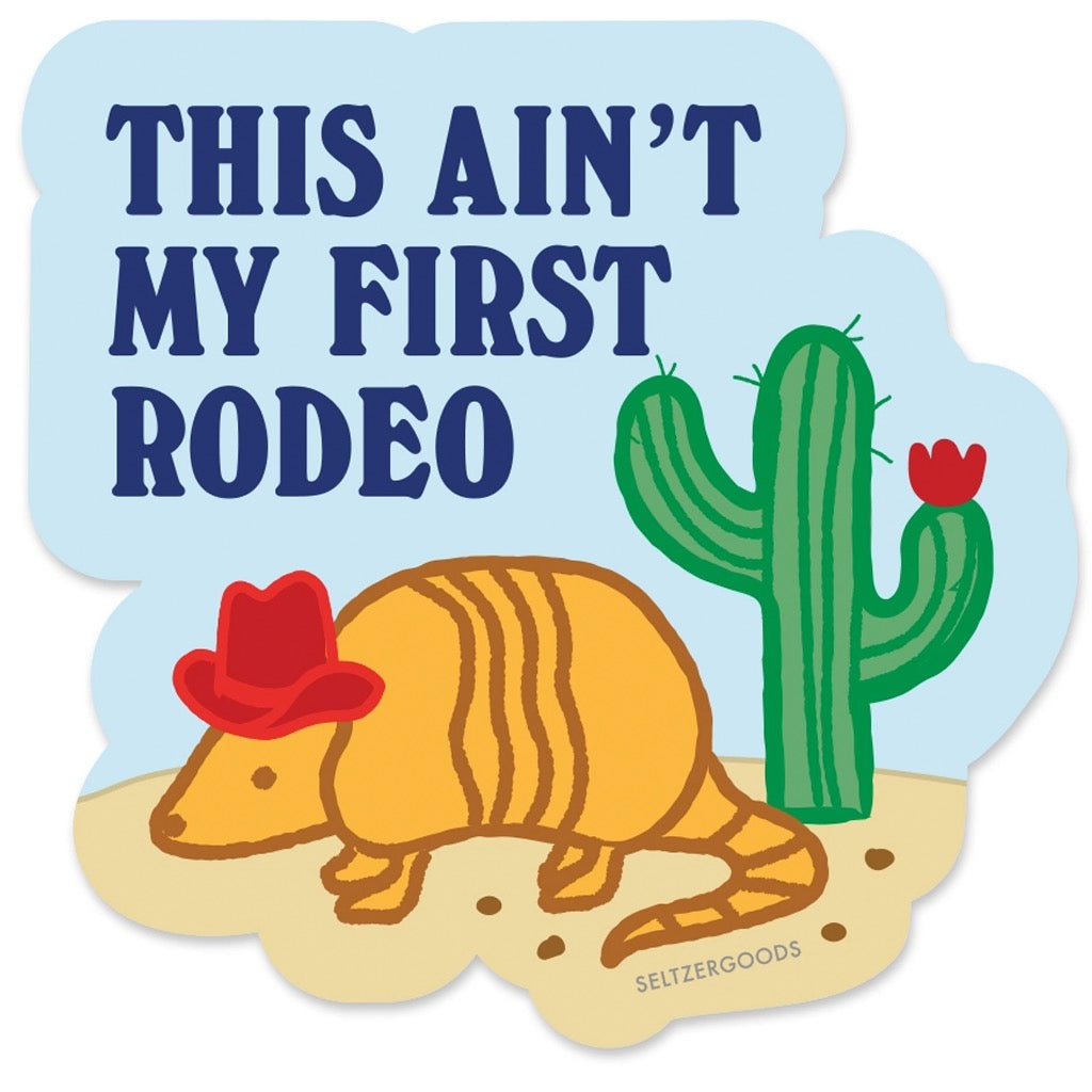 Armadillo Rodeo Sticker .