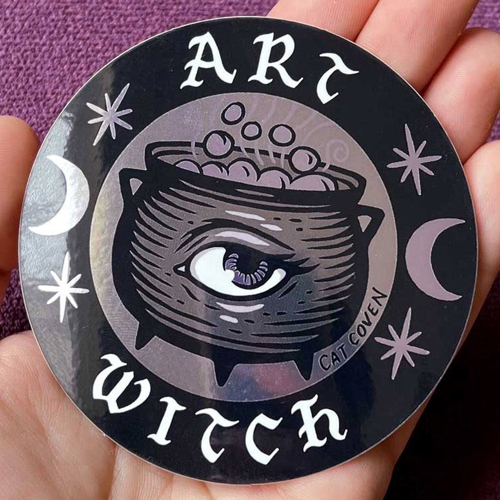 Art Witch Mirror Sticker.