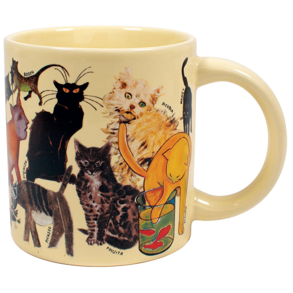 Artistic Cat Mug back view.