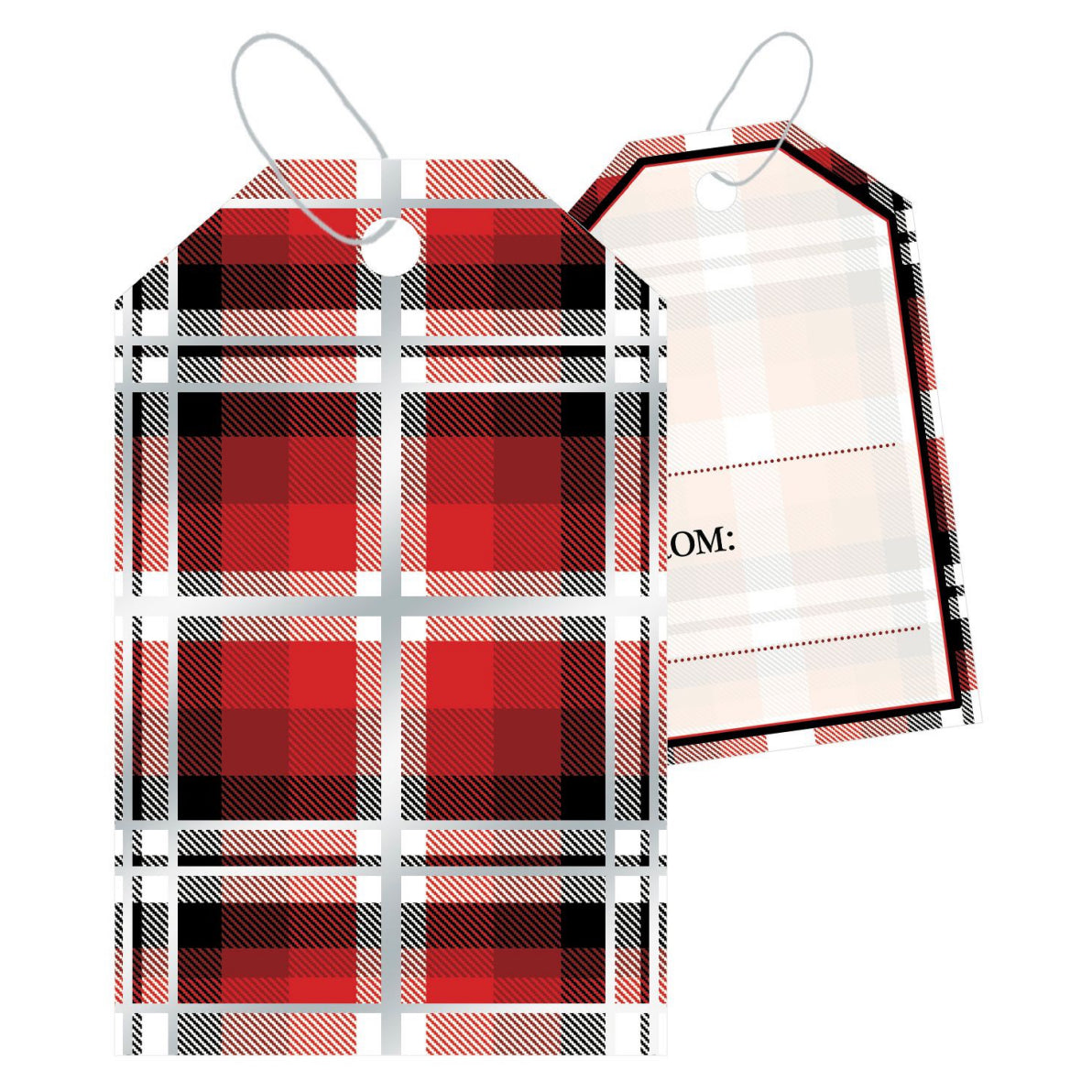 Authentic Plaid Tags With String | Jillson & Roberts – Outer Layer