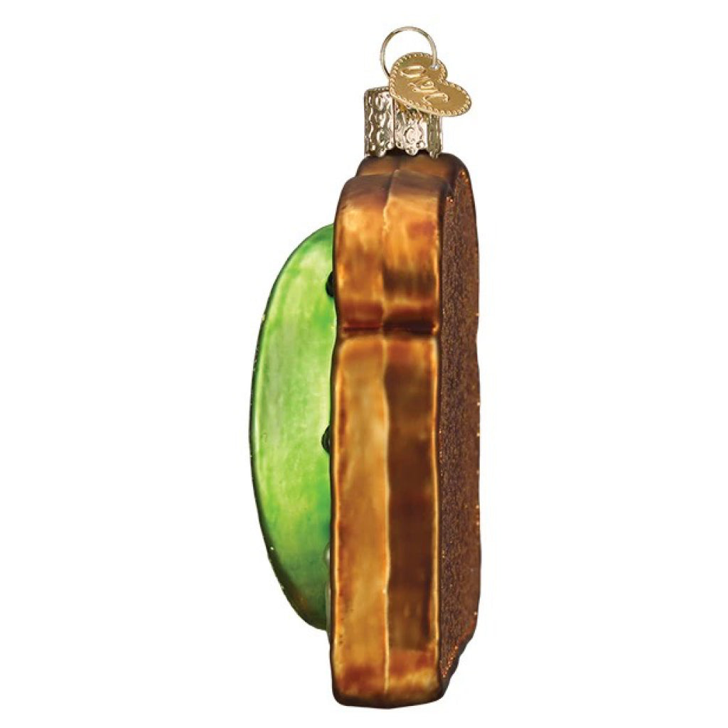 Avocado Toast Ornament Side View