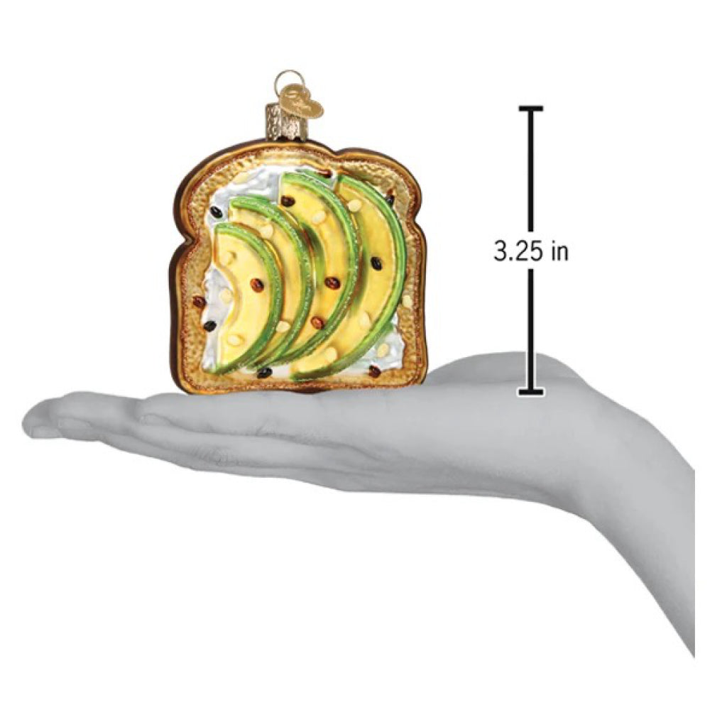 Avocado Toast Ornament Size