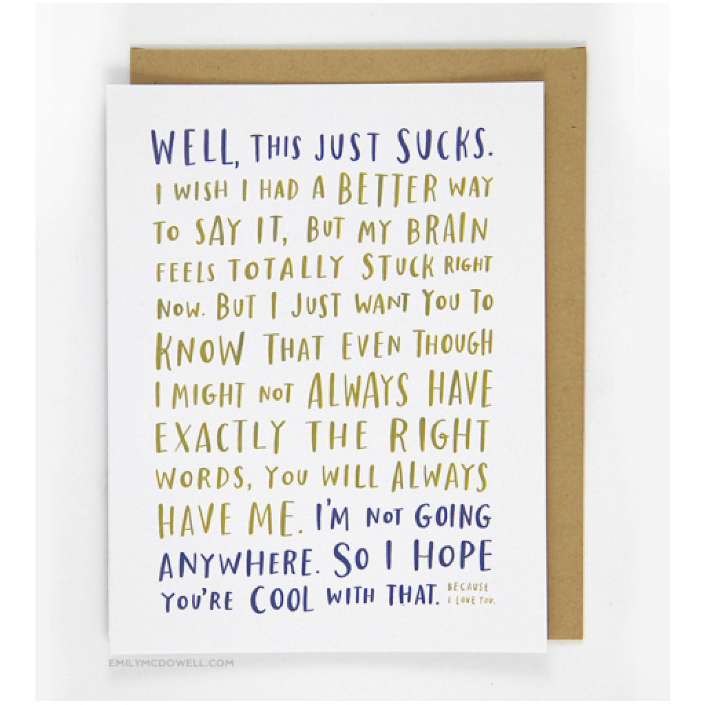 Awkward Sympathy Card by Emily McDowell - Outer Layer